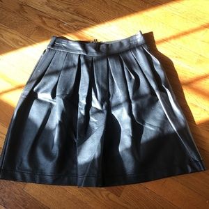 Black Pleather Mini Skirt